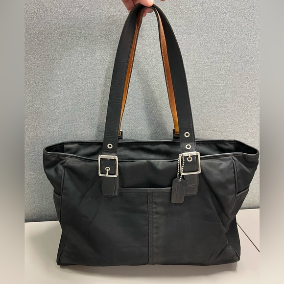 Coach 5173 Nylon Large Black Tote Bag - Picture 1 of 13